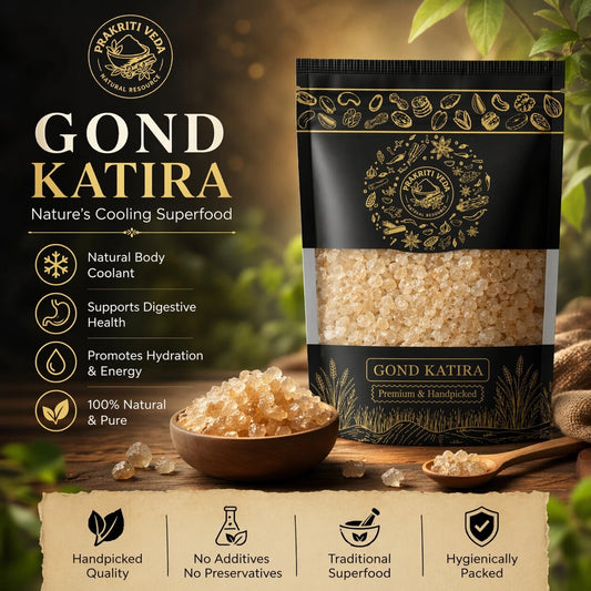 PrakritiVeda  | Unpolish | Gond Katira | 100gm | 100% Natural, No Preservatives Dried Gum