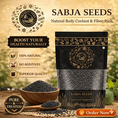 Prakritiveda Sabja Seeds | 250 gm | Cooling The Body | Weight Management Basil Seeds